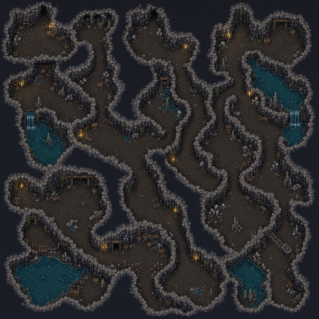 top down view of a underground