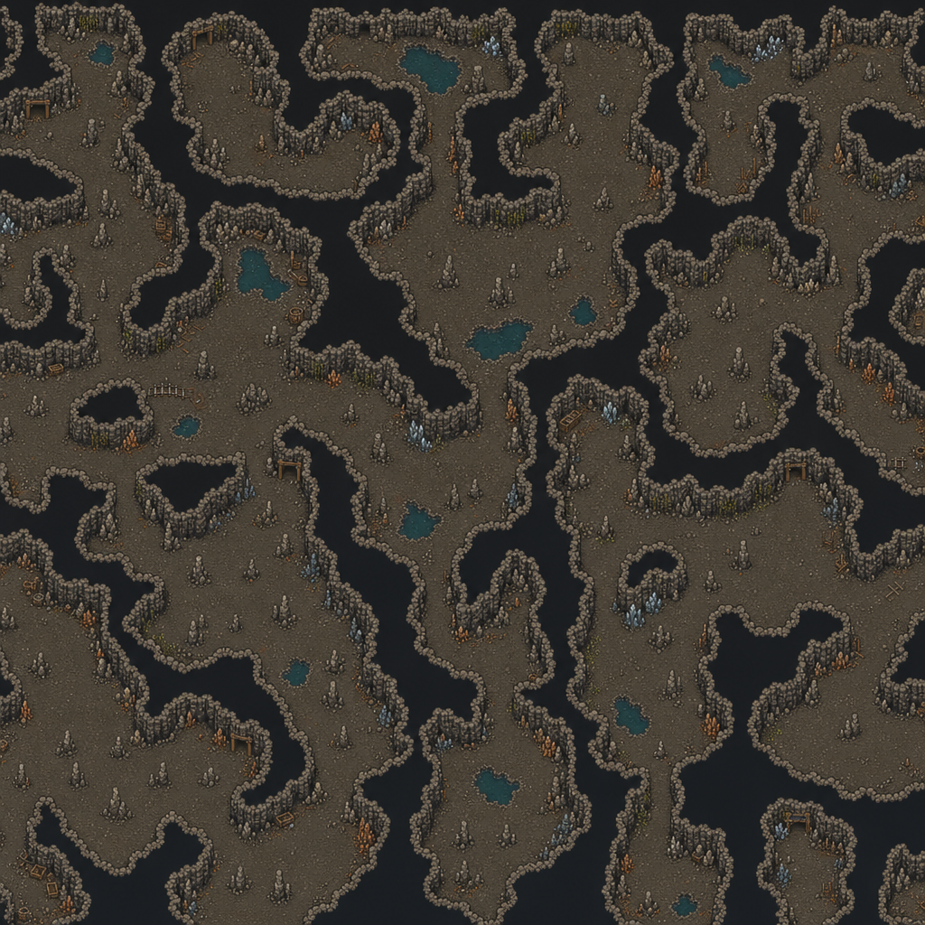 top down view of a underground