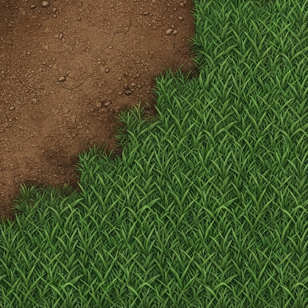 Image: This is a top-down RPG game ground tile (grass and