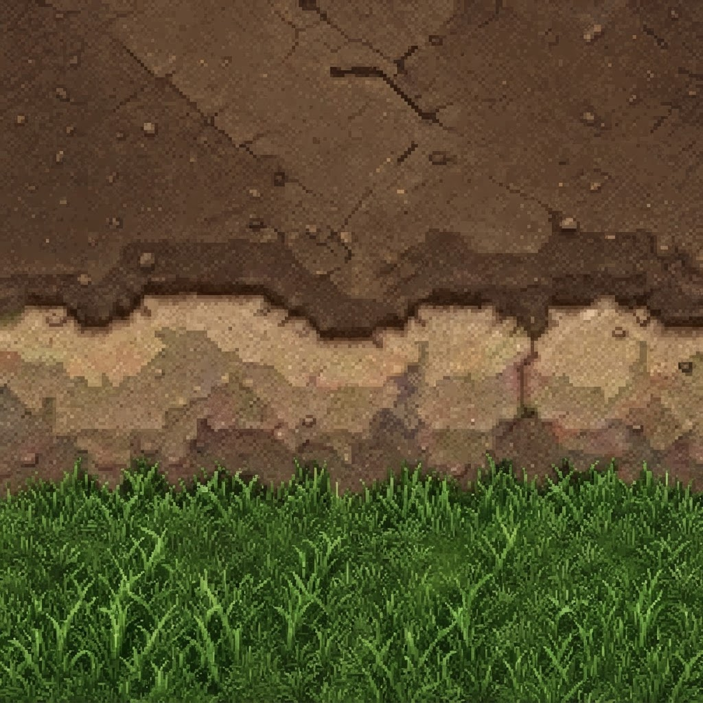 Image: This is a top-down RPG game ground tile (grass and