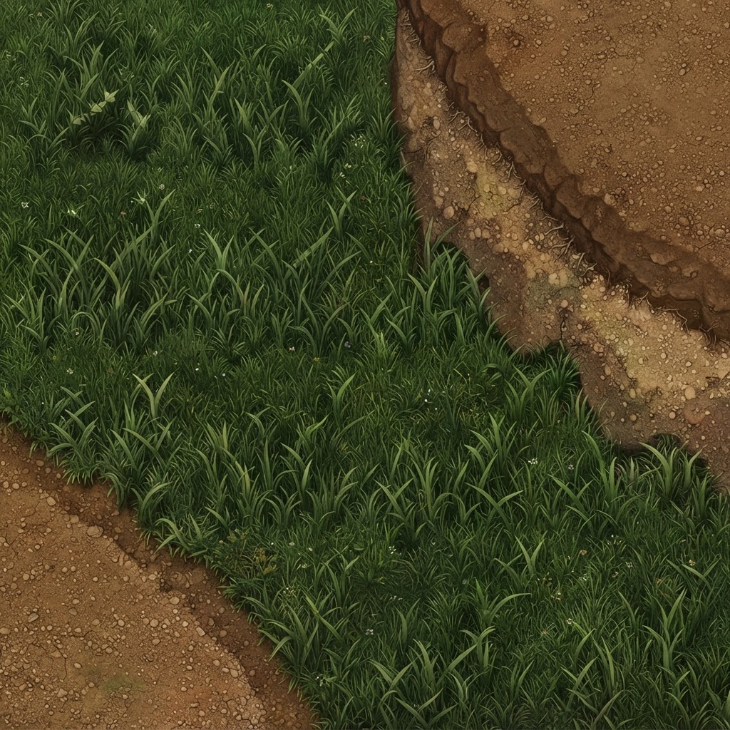Image: This is a top-down RPG game ground tile (grass and