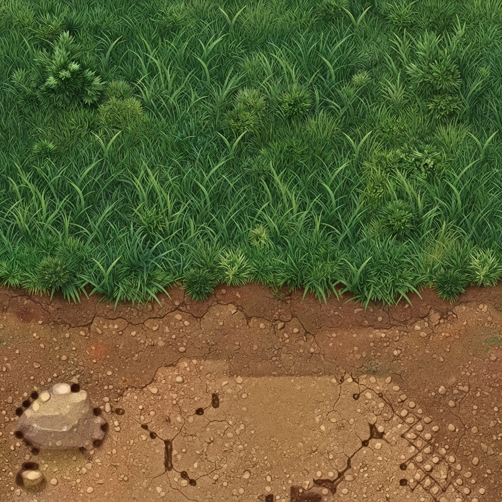 Image: This is a top-down RPG game ground tile (grass and