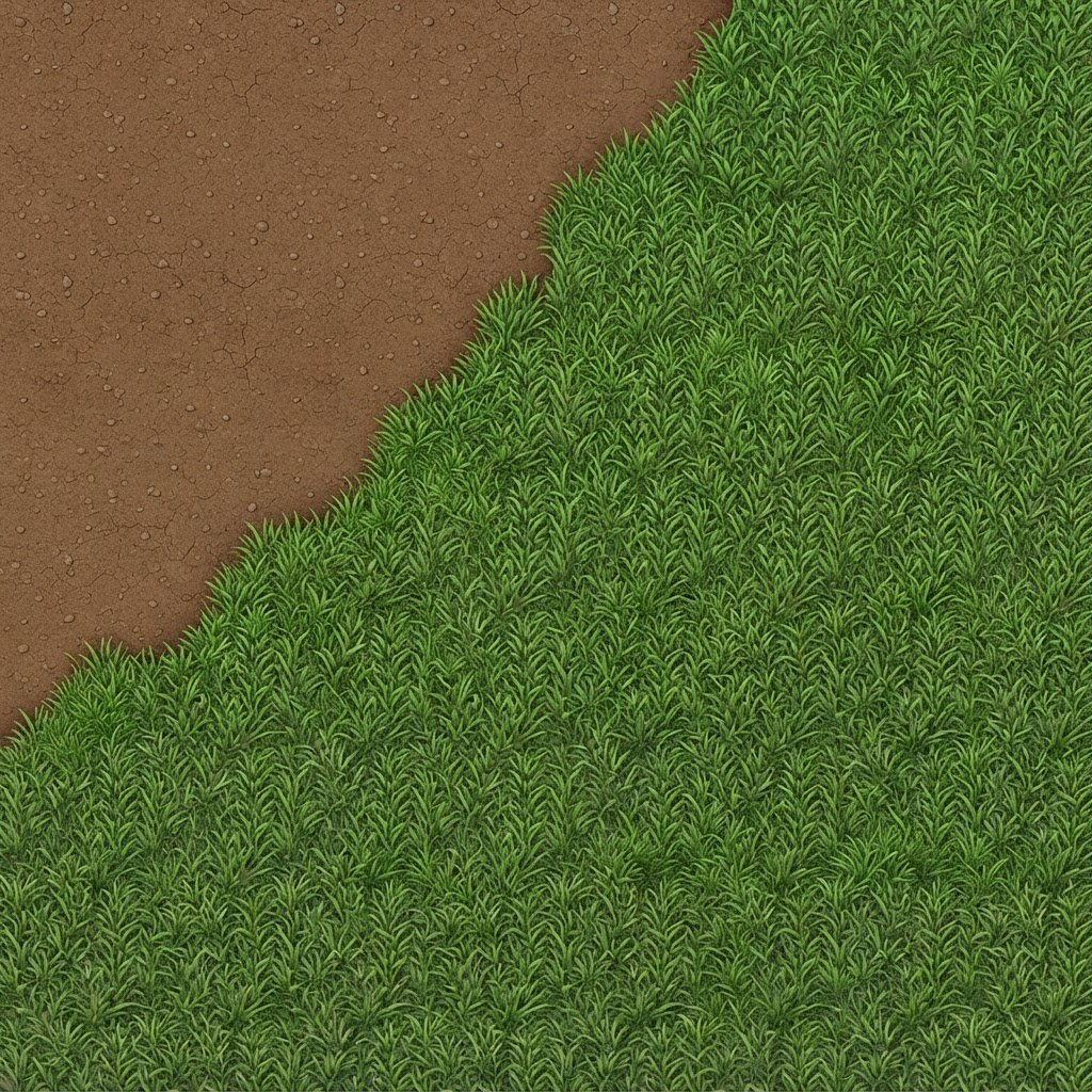 Image: This is a top-down RPG game ground tile (grass and