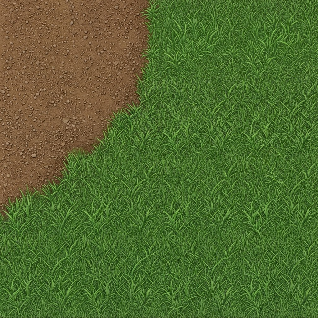 Image: This is a top-down RPG game ground tile (grass and