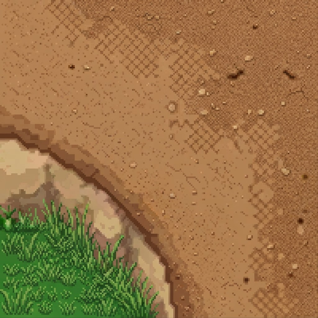 Image: This is a top-down RPG game ground tile (grass and