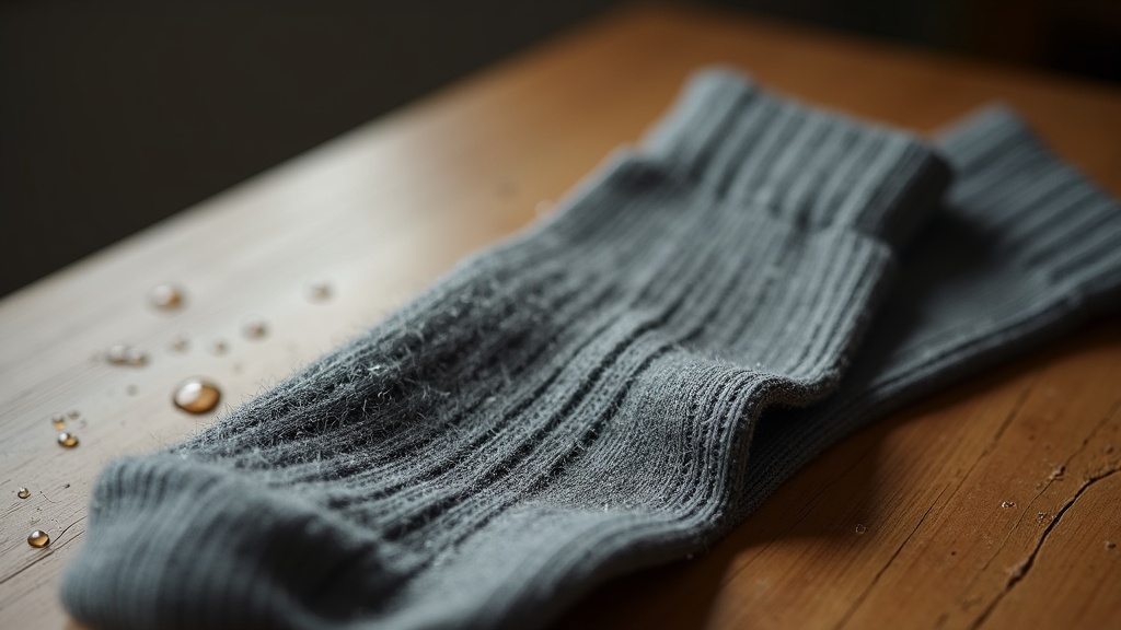 Comparación de fibras merino vs algodón húmedas