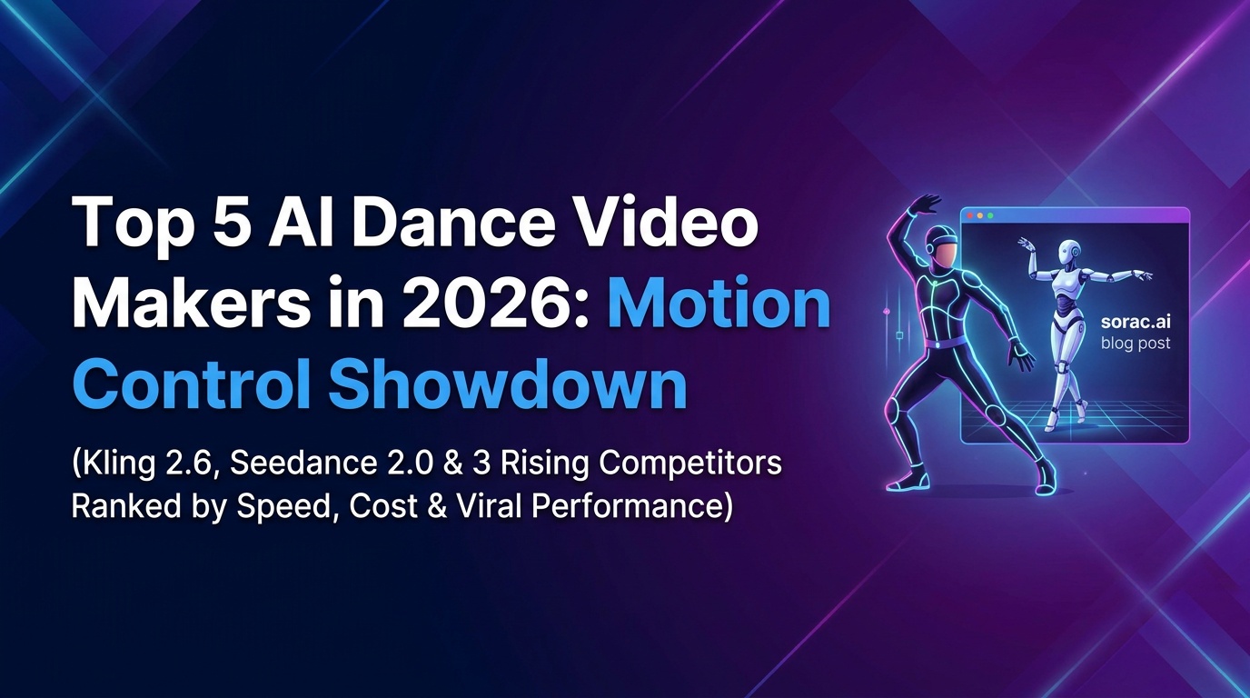 Top 5 AI Dance Video Makers in 2026: Motion Control Showdown (Kling 2.6, Seedance 2.0 & 3 Rising Competitors Ranked by Speed, Cost & Viral Performance)