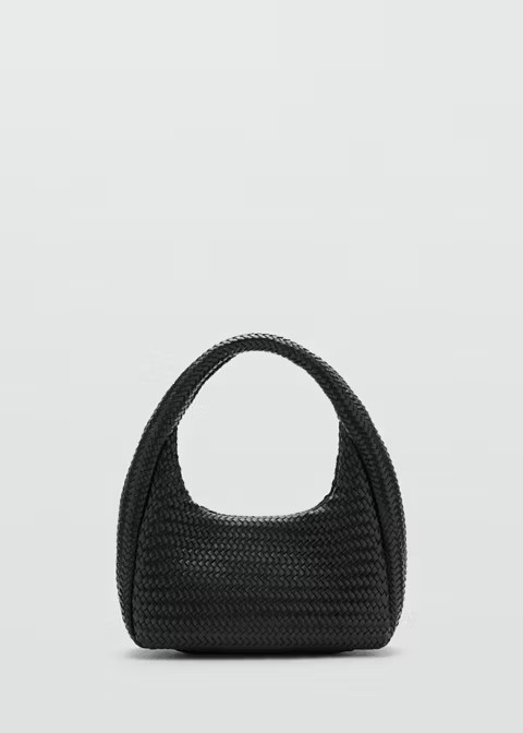 mango, BRAIDED SHOULDER BAG