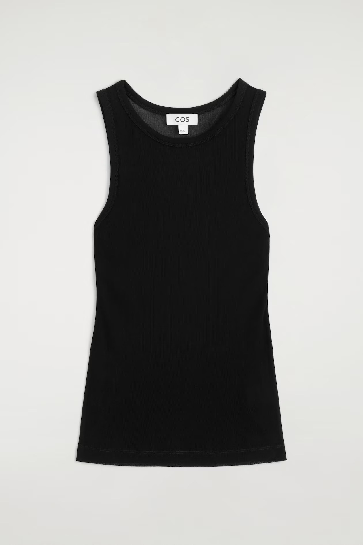 cos, RIBBED SILK TANK TOP