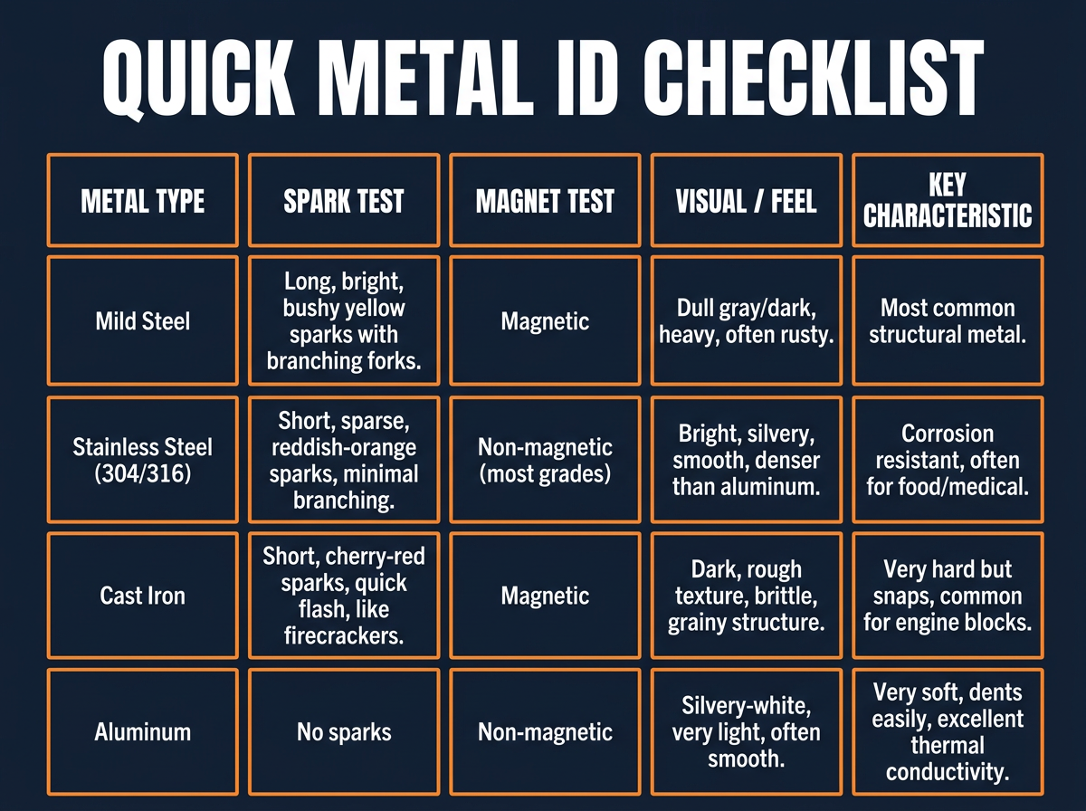 How to Identify Common Metals You're About to Weld