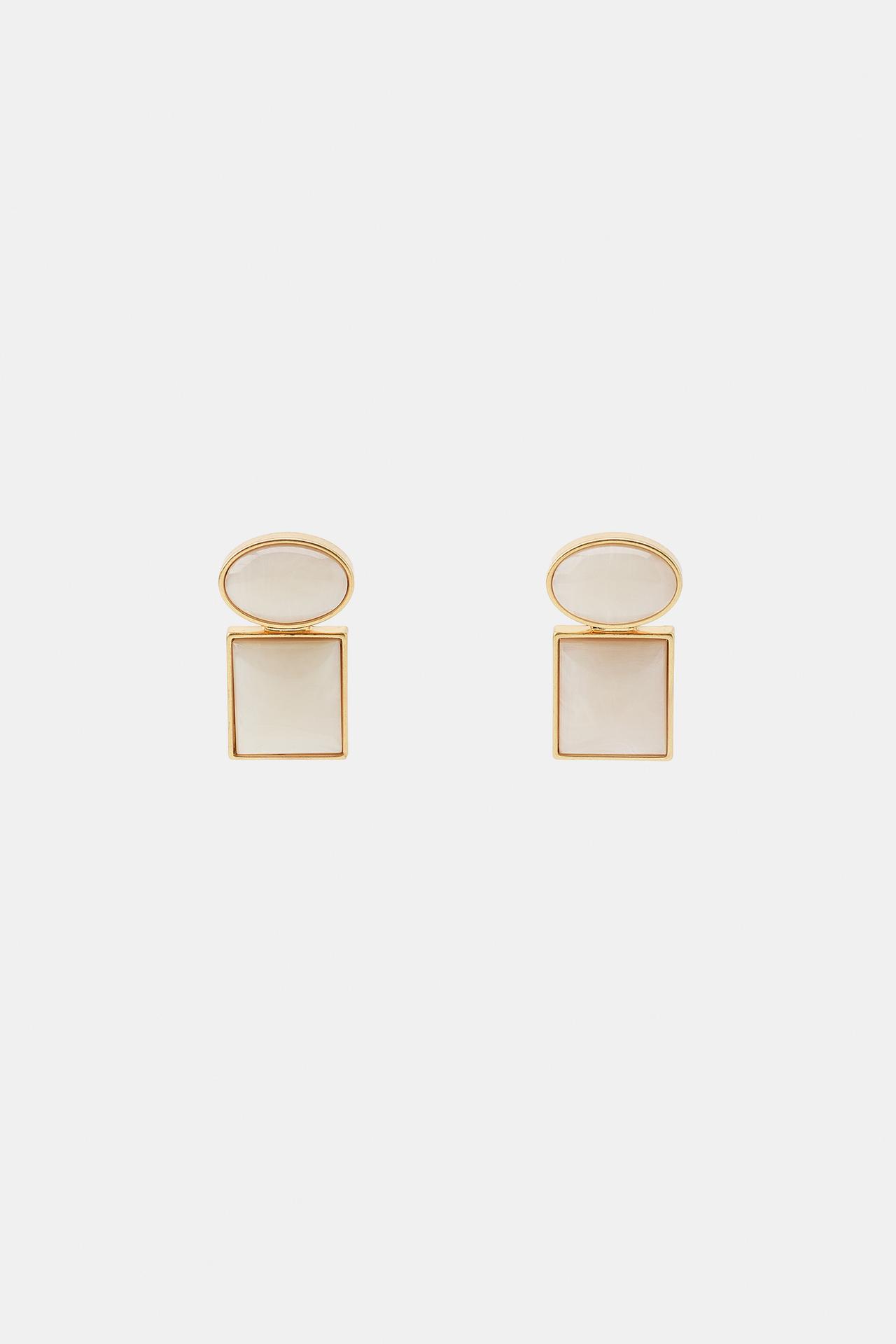zara, GEOMETRIC RESIN EARRINGS