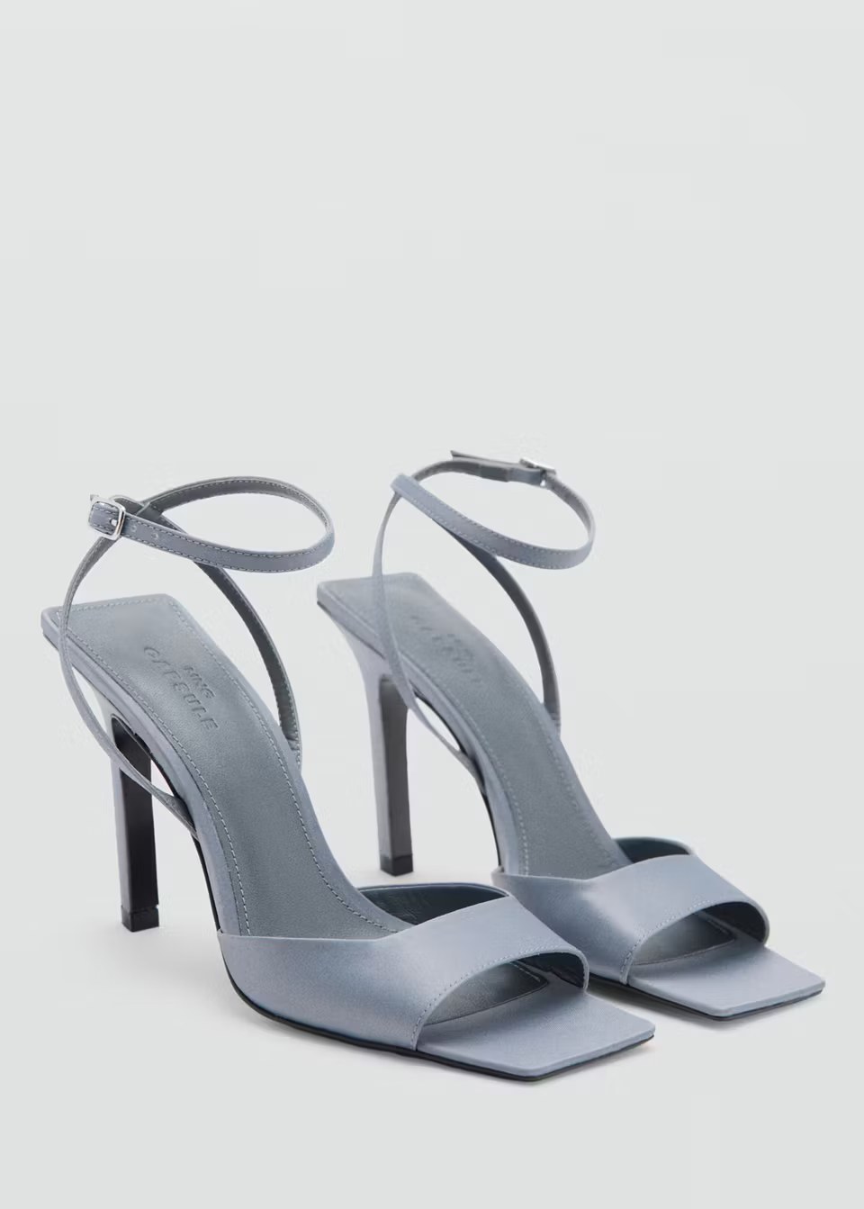 mango, SATIN HIGH-HEELED SANDAL