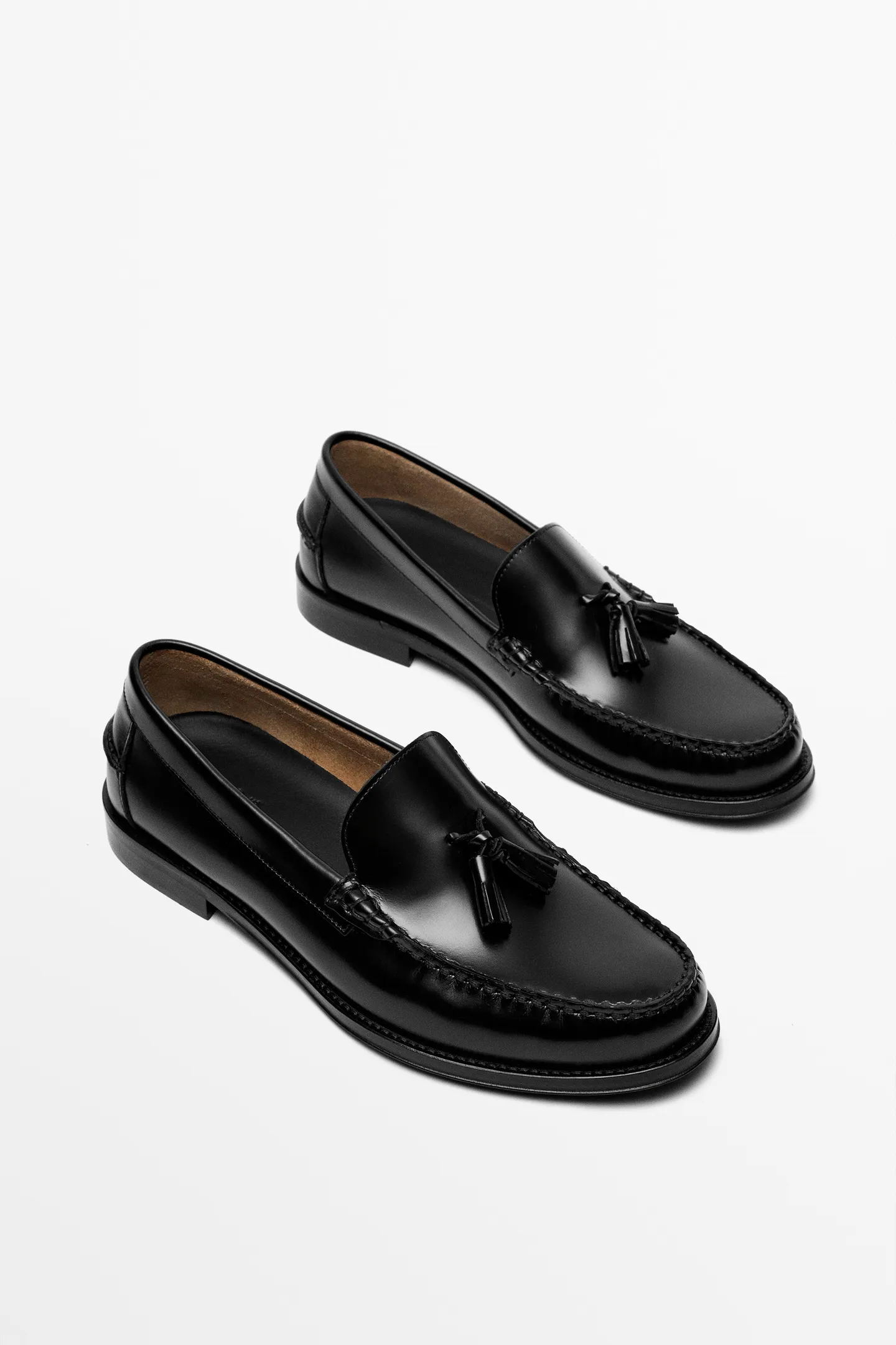 Massimo Dutti, LEATHER TASSEL LOAFER