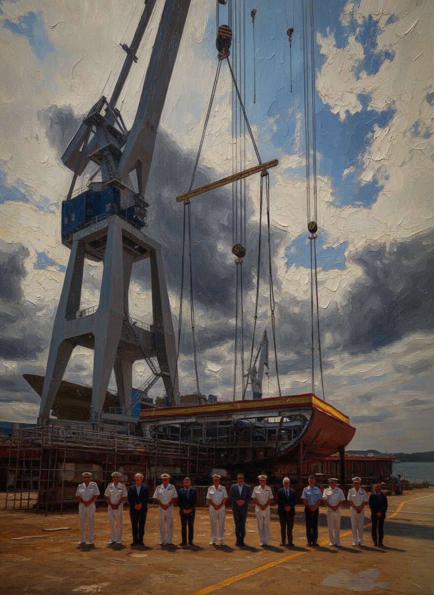 NAVANTIA Lays F113 Frigate Keel at Ferrol Shipyard Ahead of Schedule