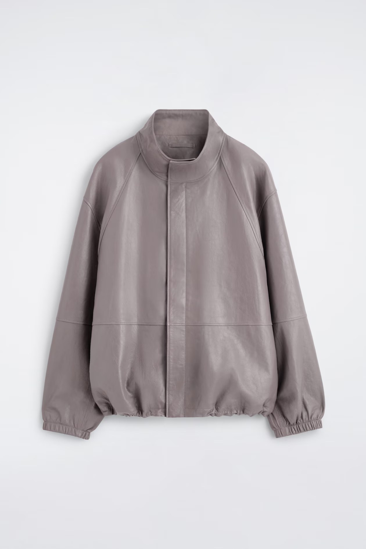 COS, LEATHER BLOUSON JACKET