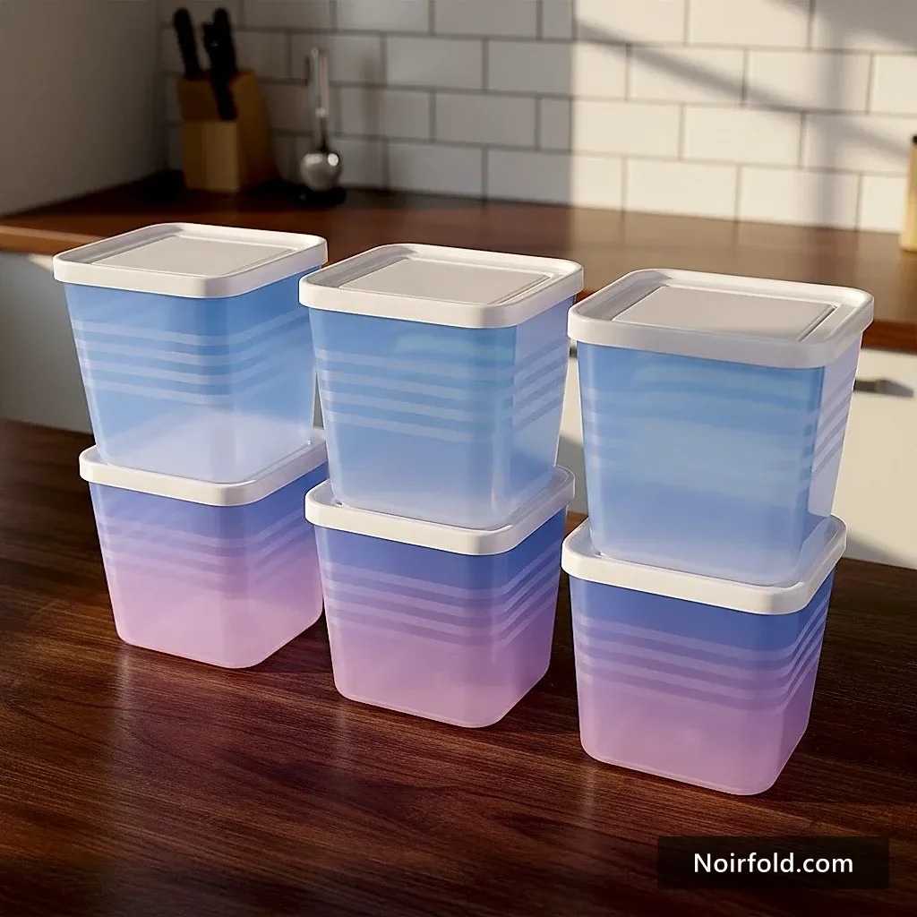 6-Piece Airtight Food Storage Container Set - Square Design photo 6