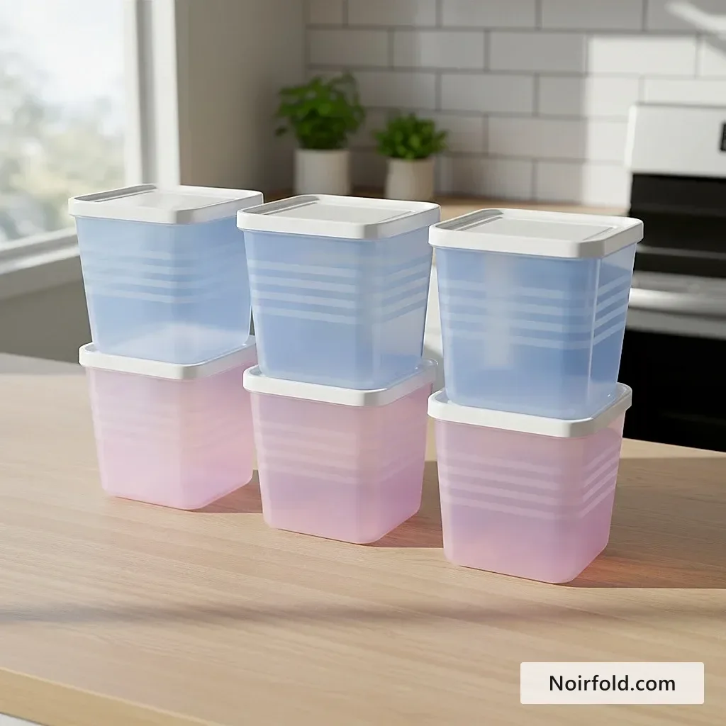 6-Piece Airtight Food Storage Container Set - Square Design photo 3