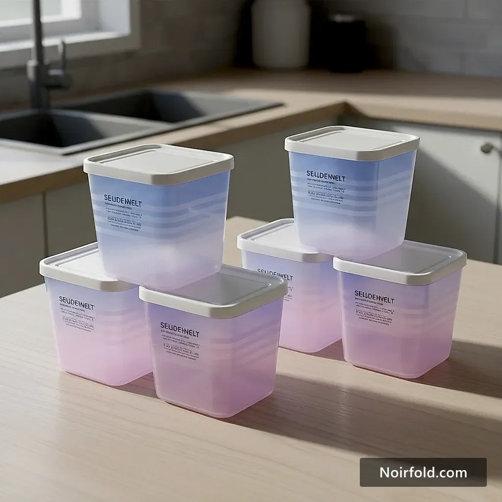 6-Piece Airtight Food Storage Container Set - Square Design photo 2