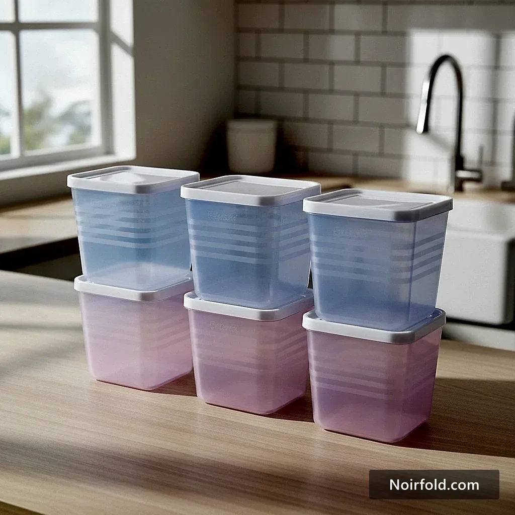 6-Piece Airtight Food Storage Container Set - Square Design photo 5