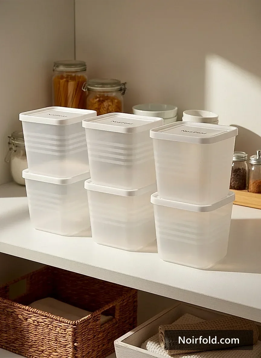 6-Piece Airtight Food Storage Container Set - Square Design photo 8