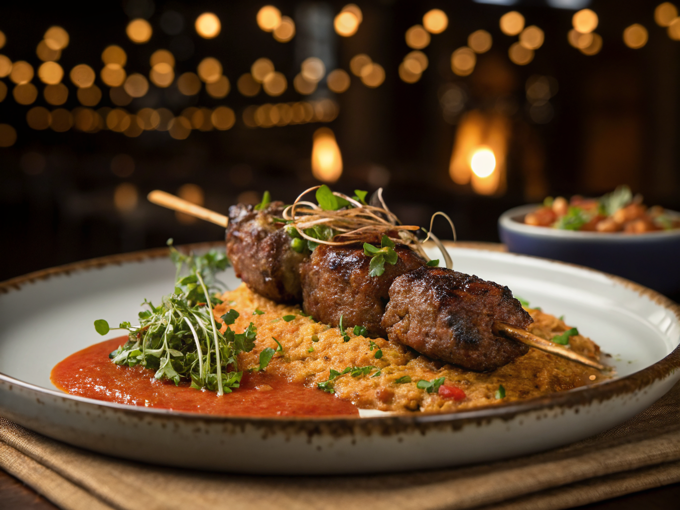 Spiced Lamb and Bulgur Kebab with Tomato Butter