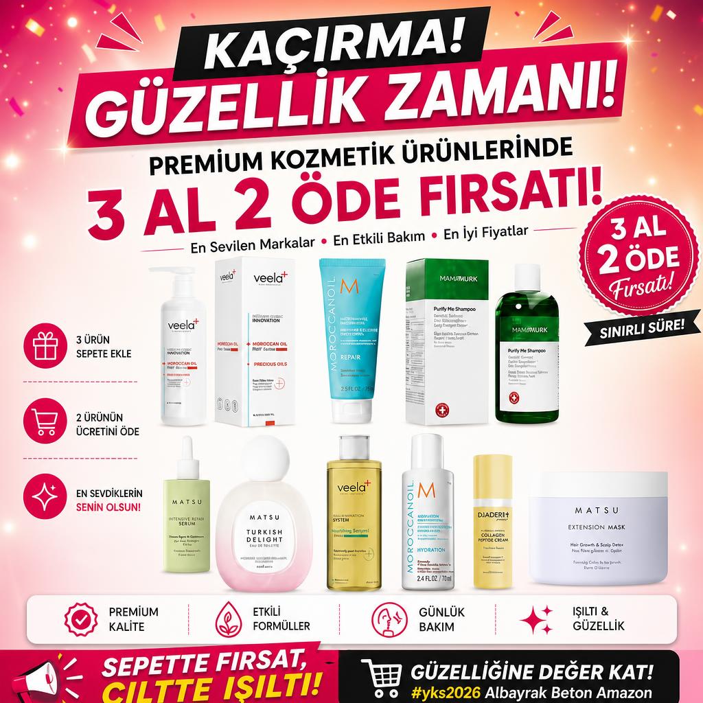 PREMİUM KOZMETİK ÜRÜNLERİNDE 3 AL 2 ÖDE FIRSATI!