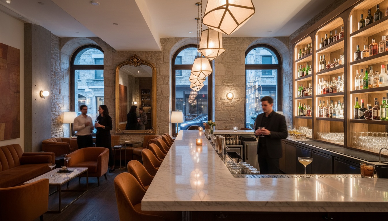 Negroni Room stylish cocktail lounge Montreal by Tomahawk Group