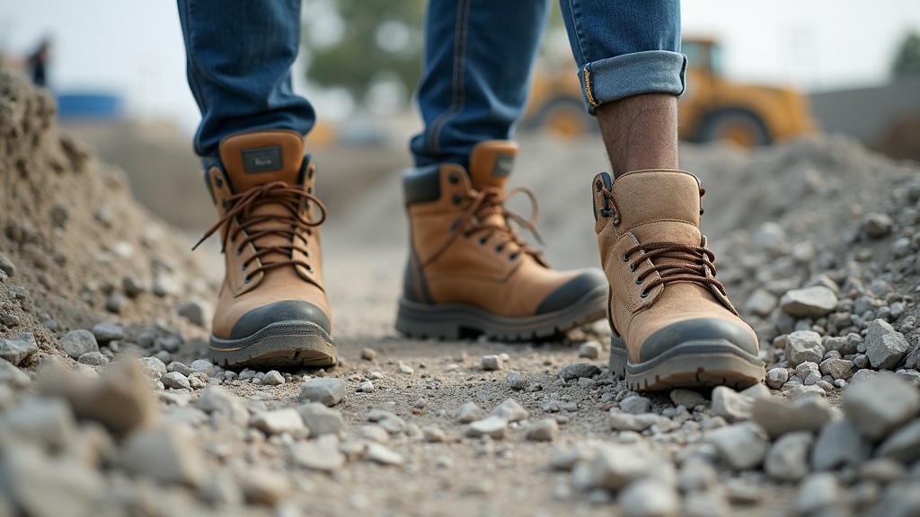 Botas de trabajo con tobillo reforzado para terreno irregular en obra