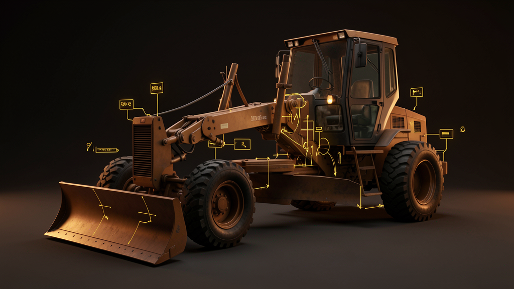 Generated motor grader rigging inspection concept