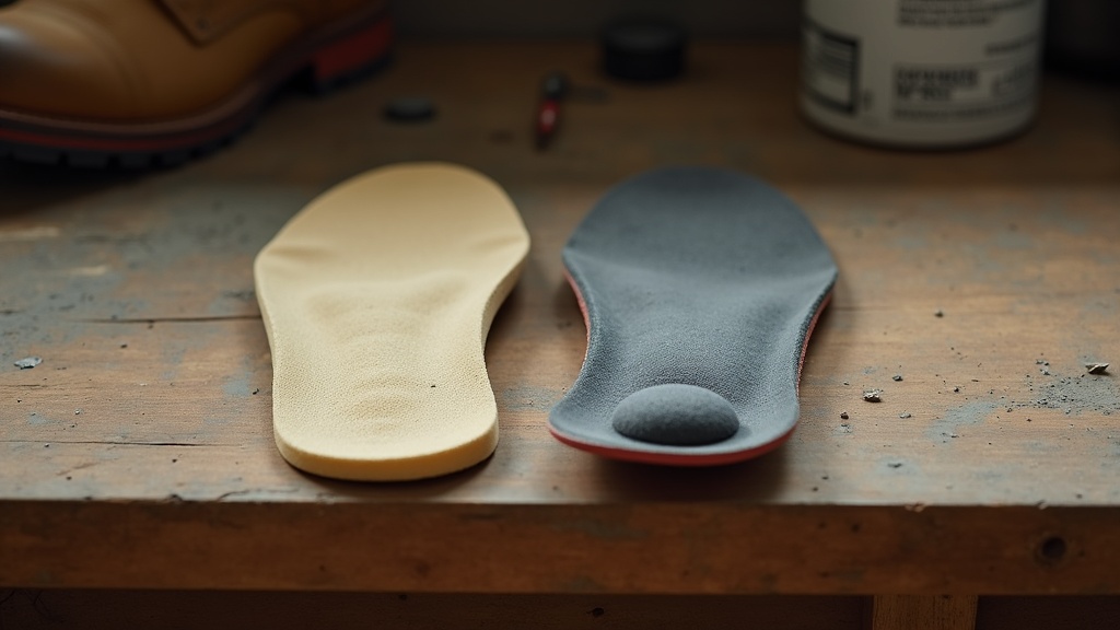 Generic insole vs contoured metatarsal insole comparison