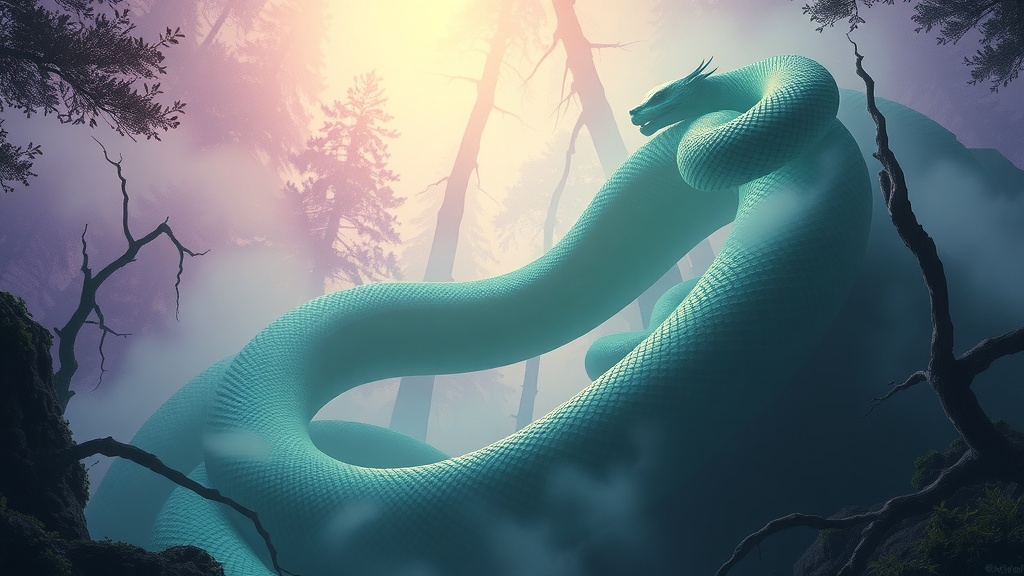 Sonhar com Cobra Verde Grande: Transformação e Sabedoria