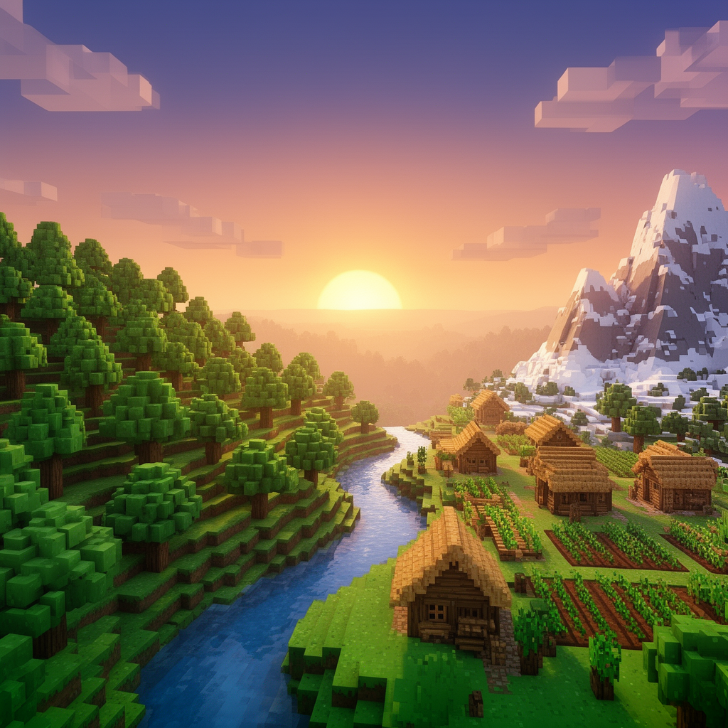 Image: A wide cinematic panoramic main-menu splash backgr