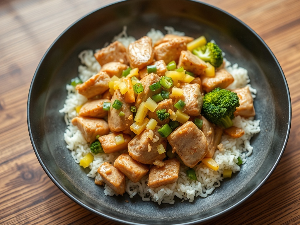 Wok de Poulet "Zen" au Gingembre et Éclats de Pomme Verte : Recette Asiatique Facile et Rapide