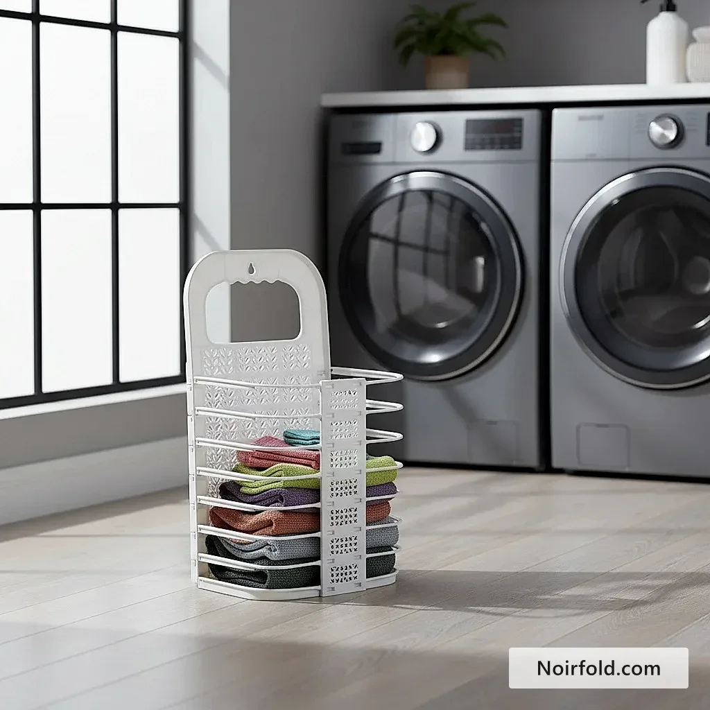 NoirFold Wall Hanging Collapsible Laundry Basket