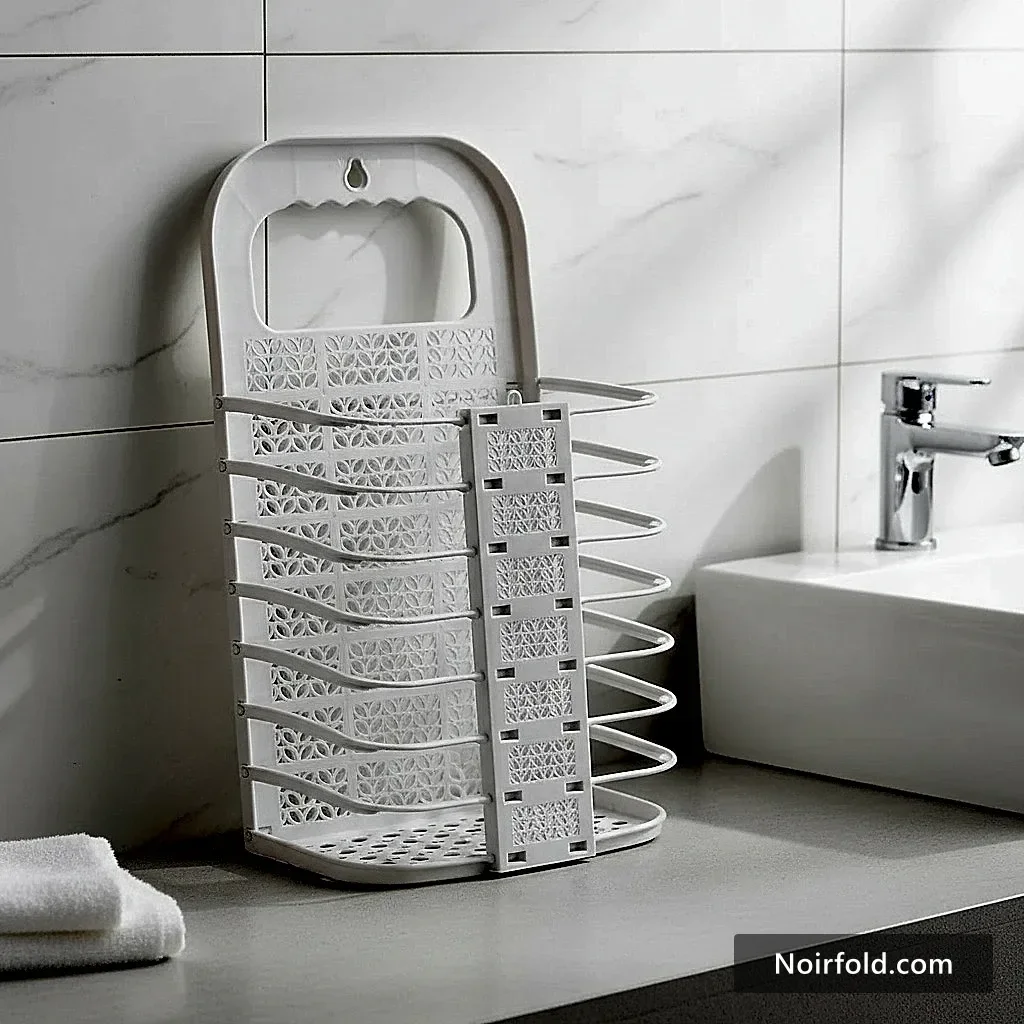 NoirFold Wall Hanging Collapsible Laundry Basket photo 7