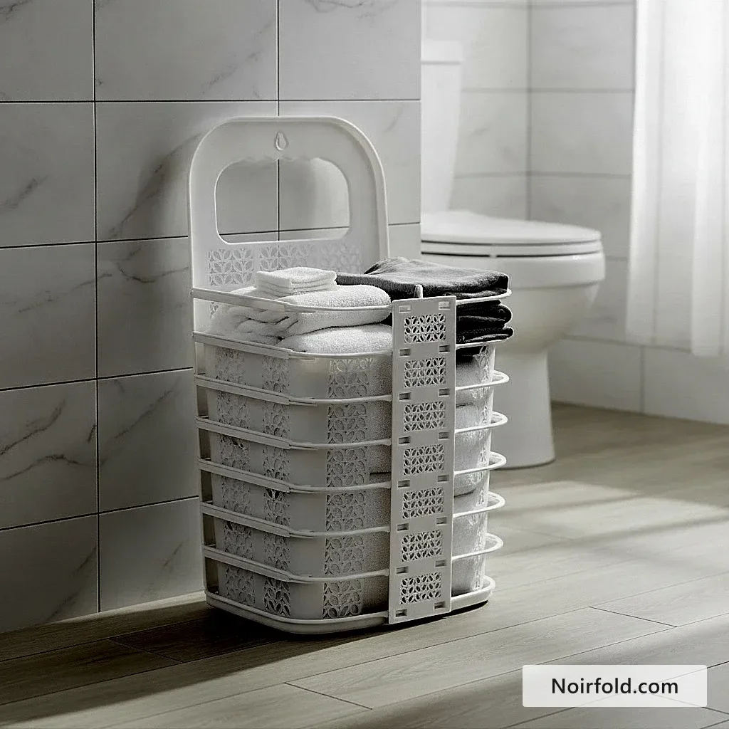 NoirFold Wall Hanging Collapsible Laundry Basket photo 6