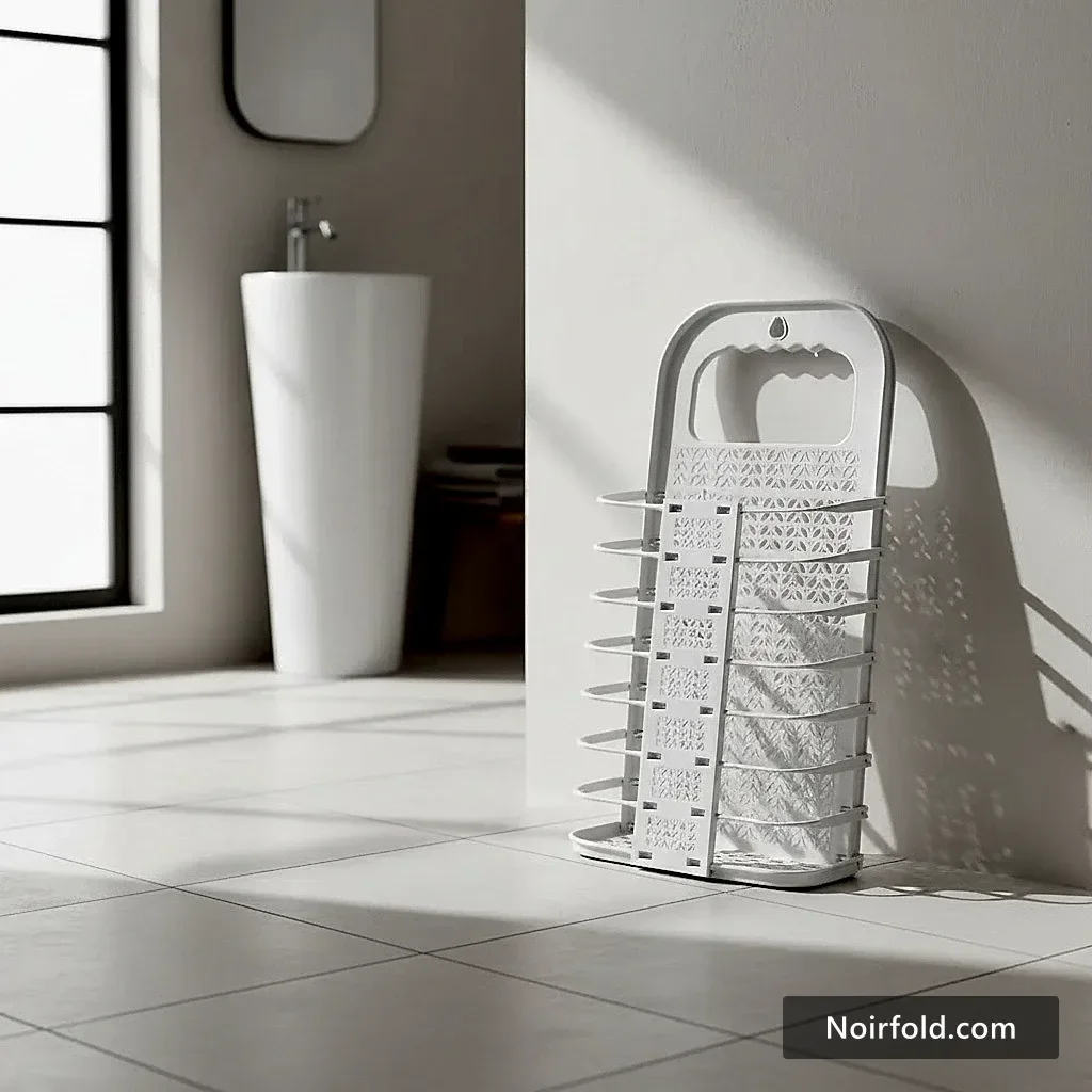 NoirFold Wall Hanging Collapsible Laundry Basket photo 5