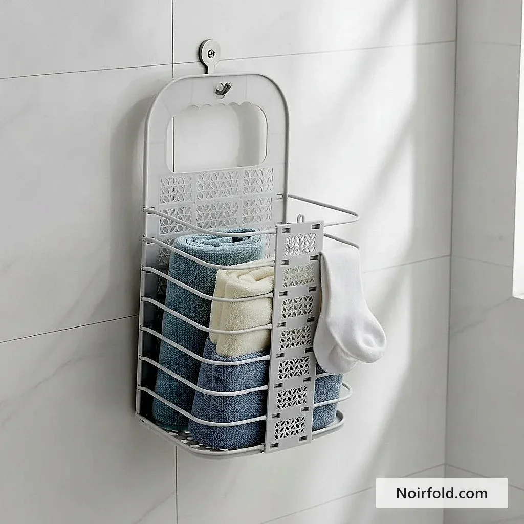 NoirFold Wall Hanging Collapsible Laundry Basket photo 8