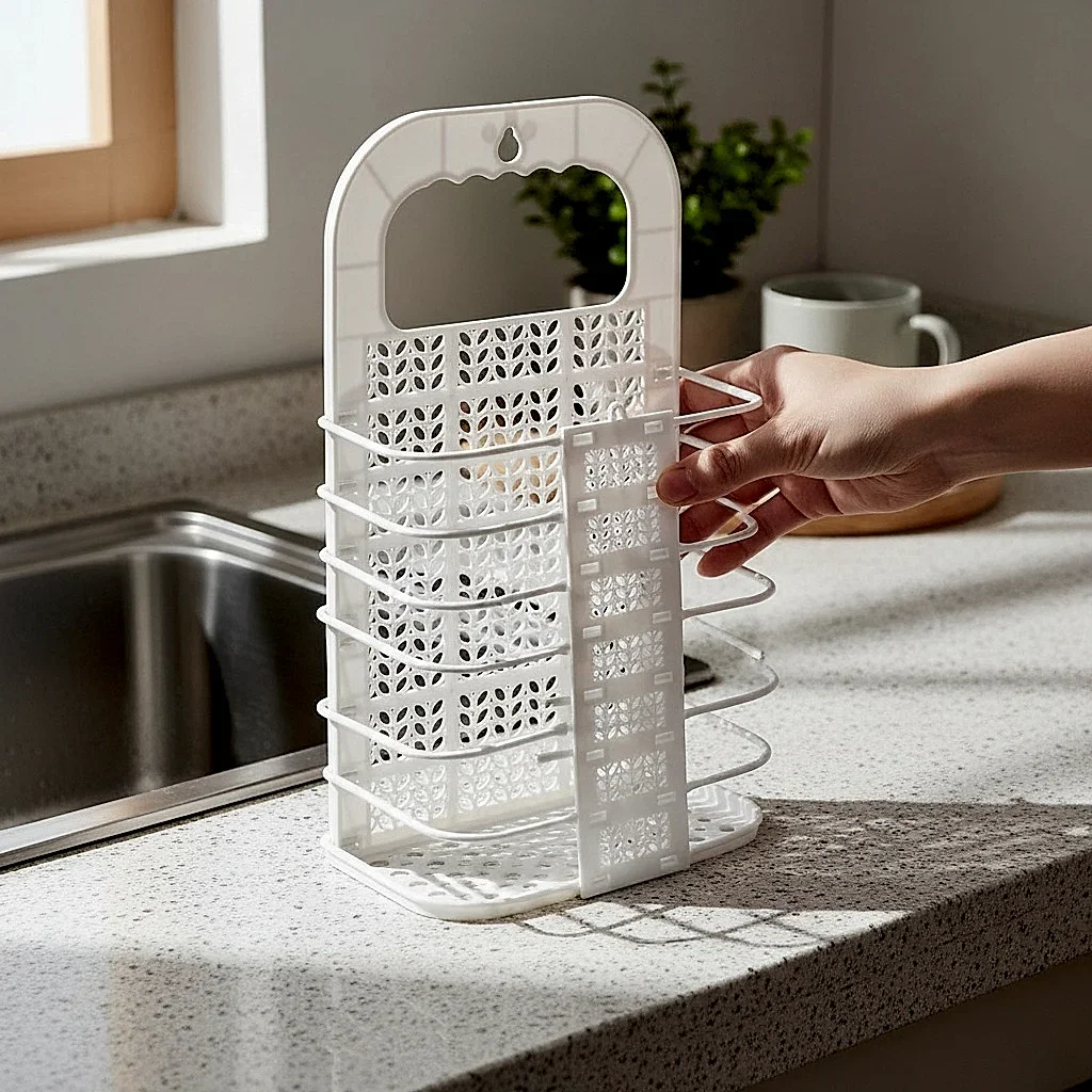 NoirFold Wall Hanging Collapsible Laundry Basket
