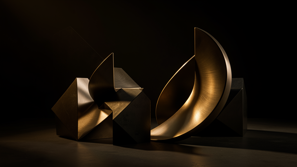 Dark moody abstract composition with dramatic lighting