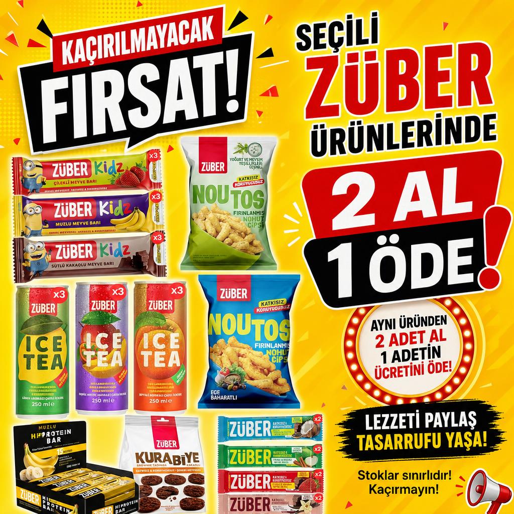 SEÇİLİ ZÜBER ÜRÜNLERİNDE 2 AL 1 ÖDE FIRSATI!