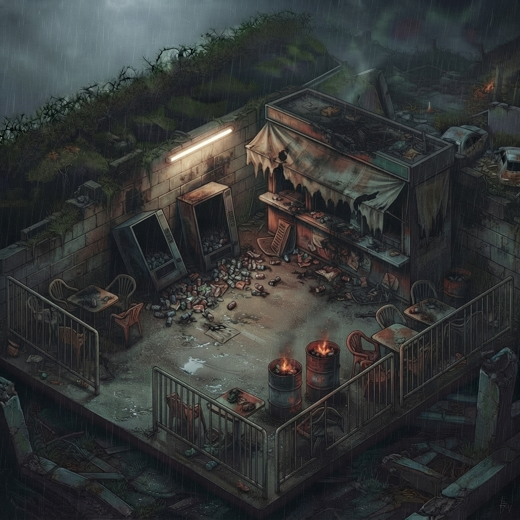 Image: Repaint this exact scene as a photorealistic paint