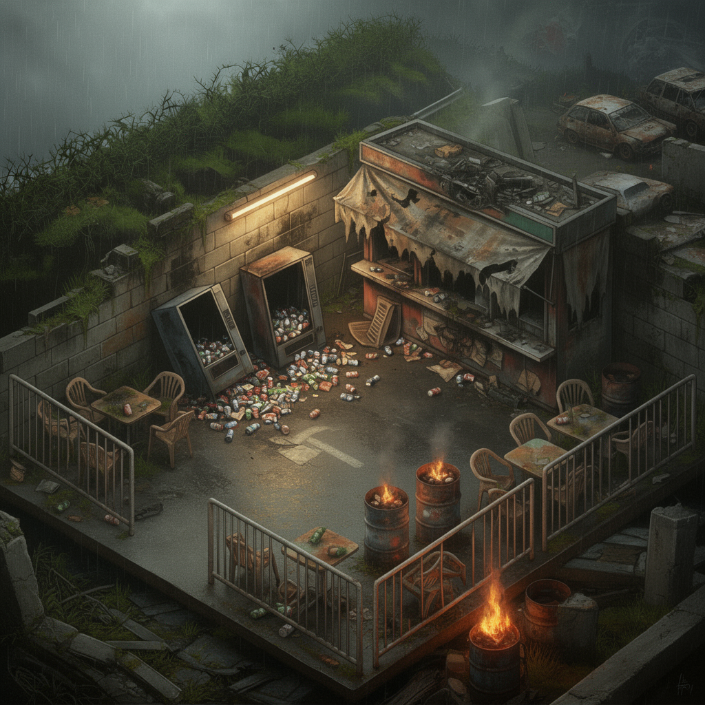 Image: Repaint this exact scene as a photorealistic paint