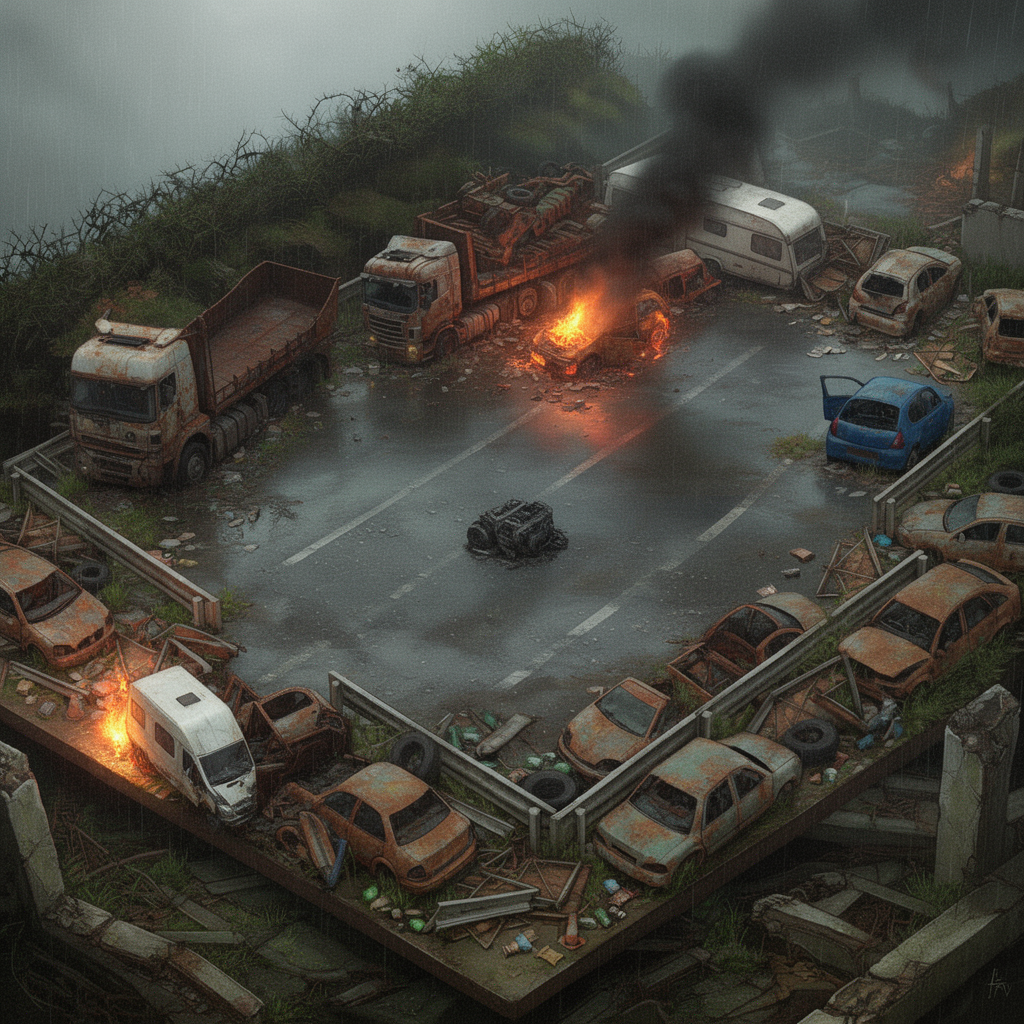Image: Repaint this exact scene as a photorealistic paint