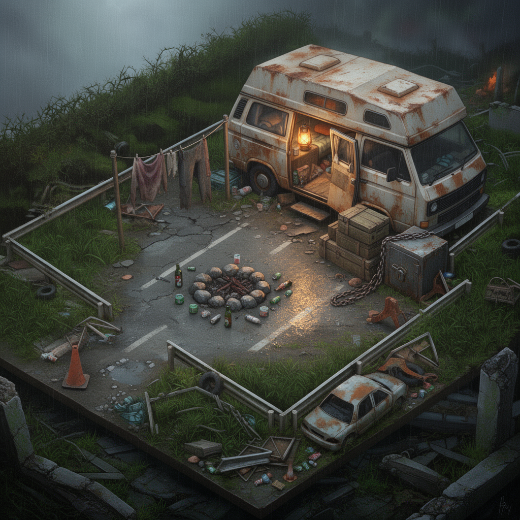 Image: Repaint this exact scene as a photorealistic paint