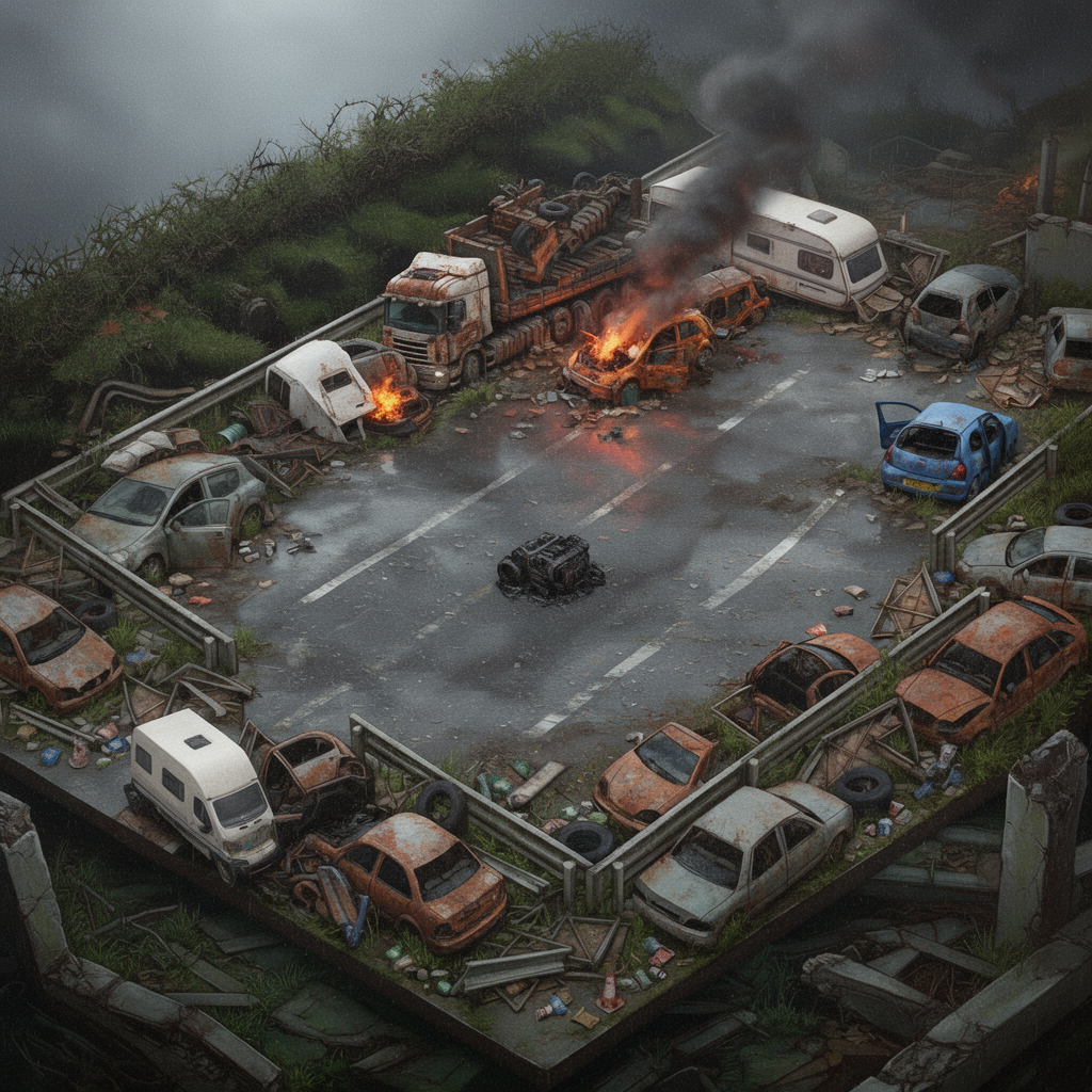 Image: Repaint this exact scene as a photorealistic paint