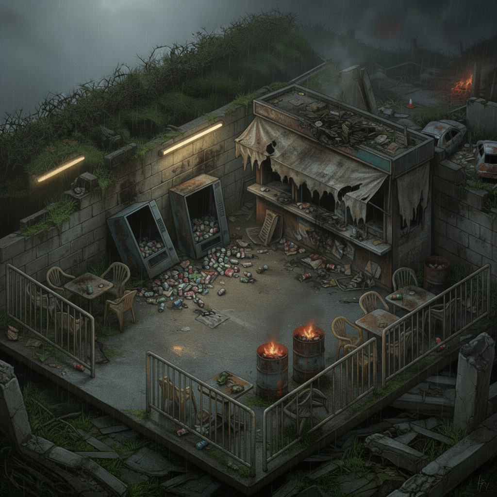 Image: Repaint this exact scene as a photorealistic paint