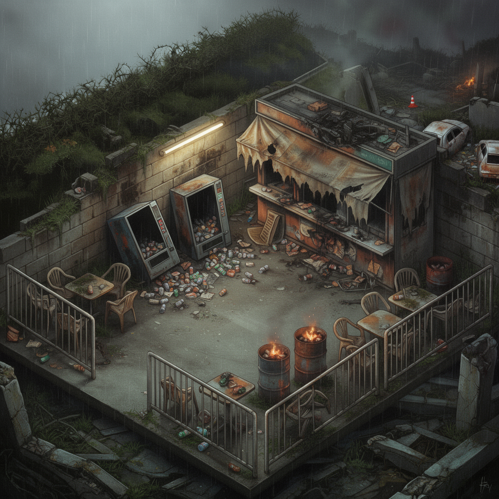 Image: Repaint this exact scene as a photorealistic paint