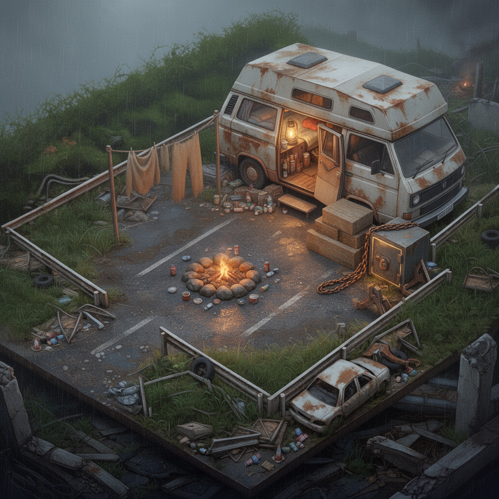 Image: Repaint this exact scene as a photorealistic paint