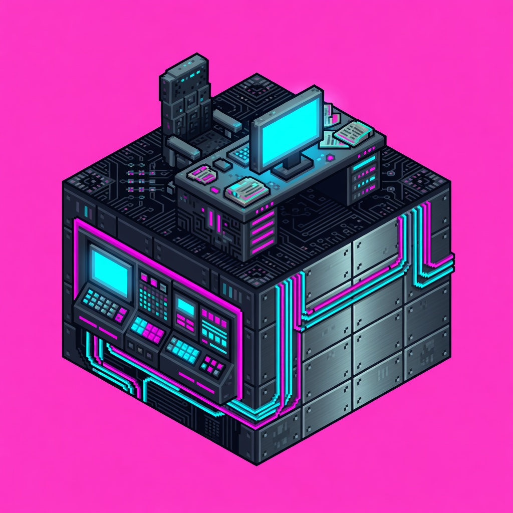 Console Desk Cube (2 / 4)